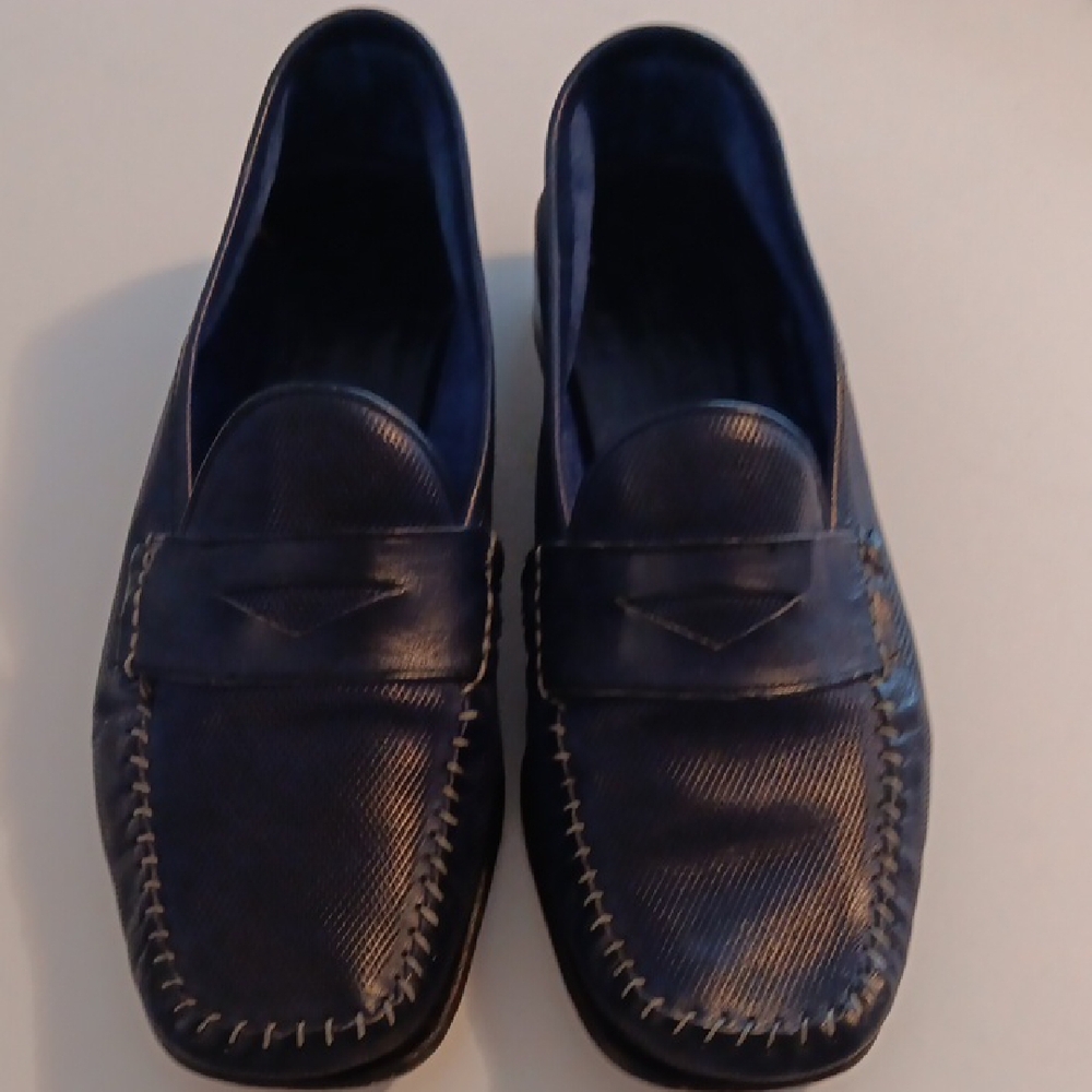 Cole Haan Navy Blue Loafers - Picture 3 of 8